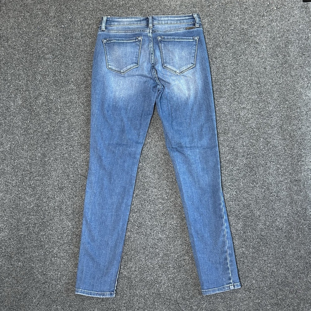 Kancan Mid-Rise Distressed Skinny Jeans | Women's Size 7/27 - Picture 5 of 12